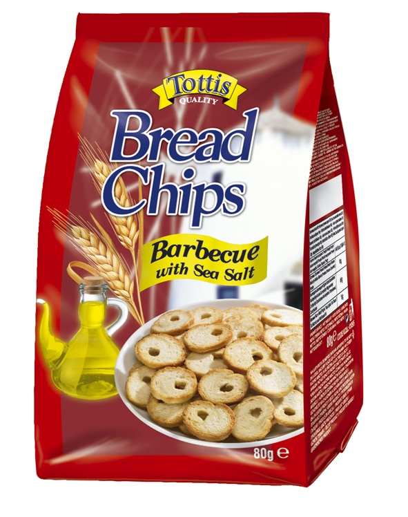 TOTTIS MINI BREAD CHIPS BARBEQUE — 80g MythicalBrands